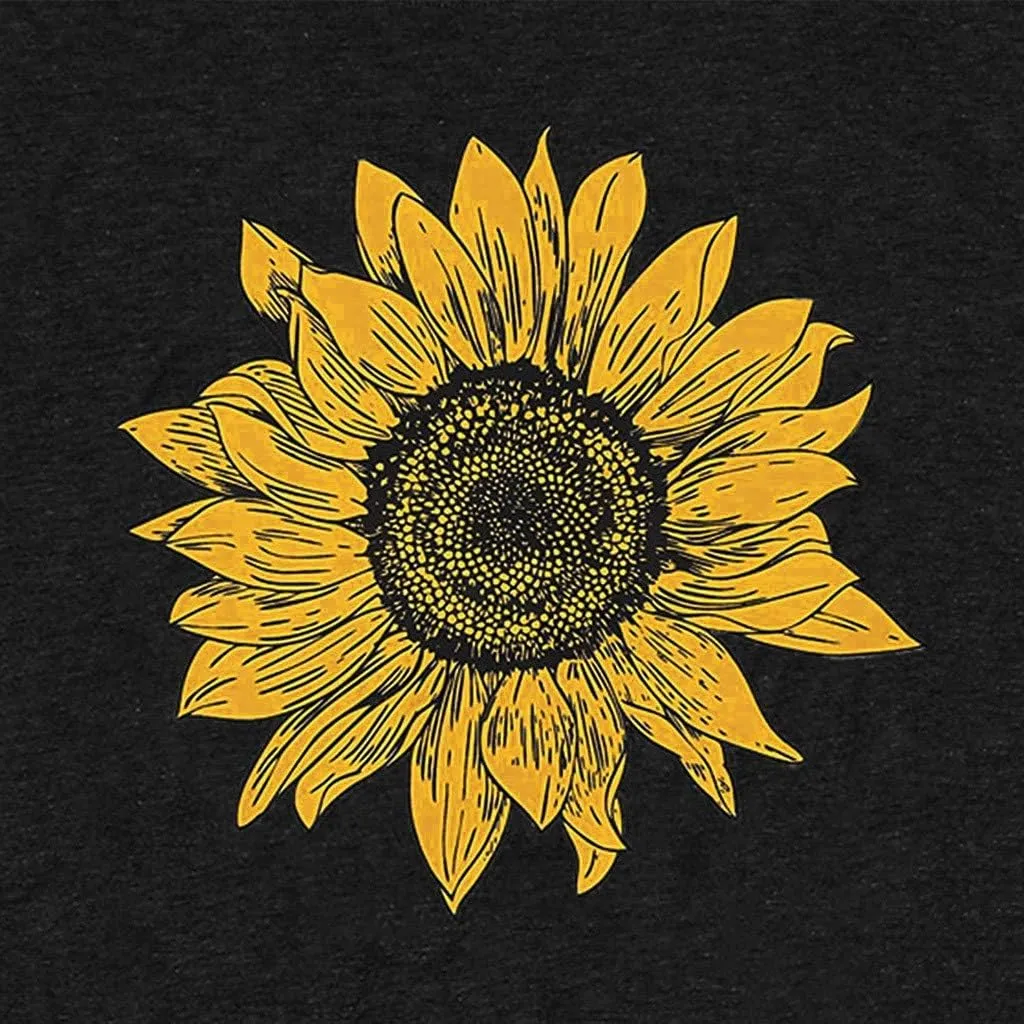 T Shirts for Women V Neck Slim Fit Flowers Print Shirt Floral Wildflowers Graphic Tees Casual Short Sleeve T Shirts