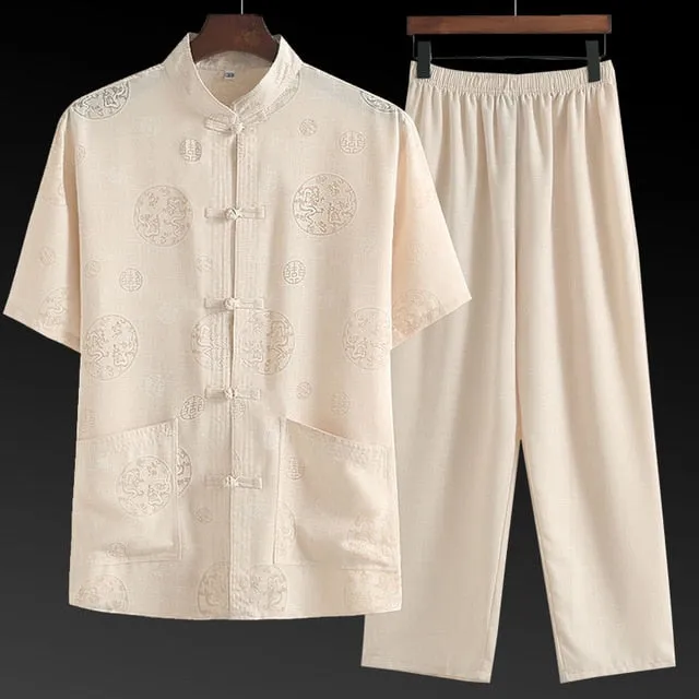 Tang Suit Men's Short Sleeved Shirts