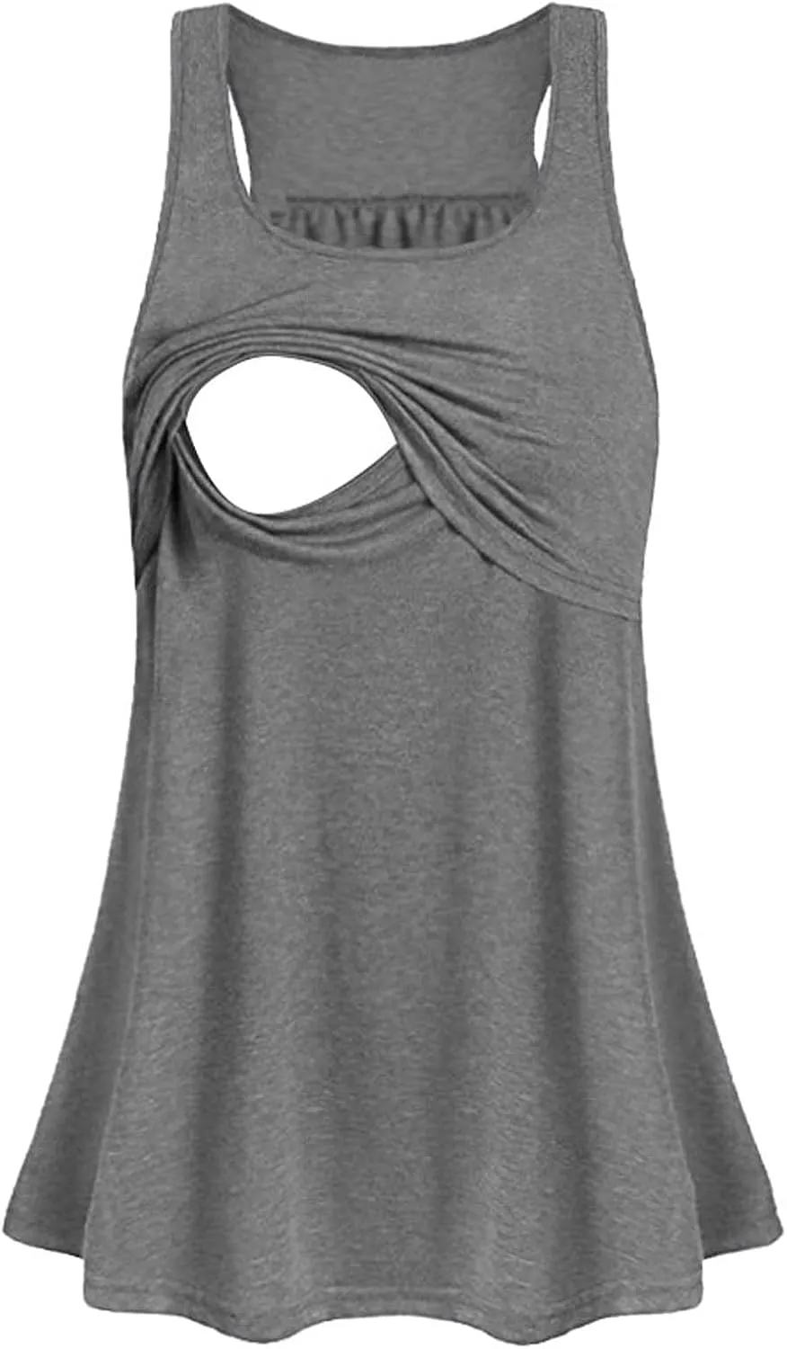 TANGNADE Women's Maternity Nursing Tank Tops Sleeveless Scoop Neck Breastfeeding Shirt Pregnancy Home Clothes