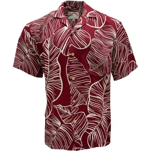 Taro Leaf Red Hawaiian Shirt