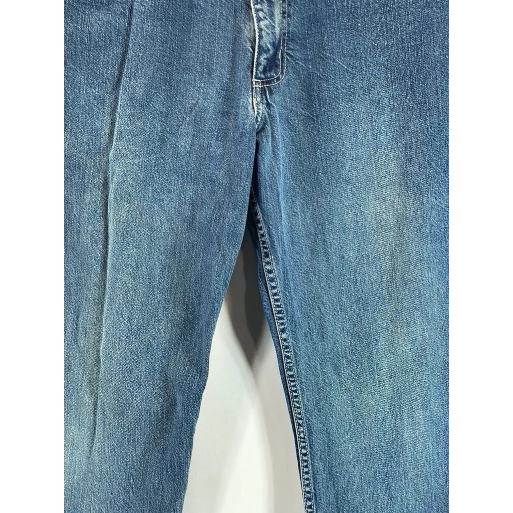 TASSO ELBA Men's Blue Vintage Classic Straight-Leg Five-Pocket Jeans SZ 33X30