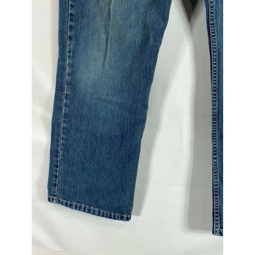 TASSO ELBA Men's Blue Vintage Classic Straight-Leg Five-Pocket Jeans SZ 33X30