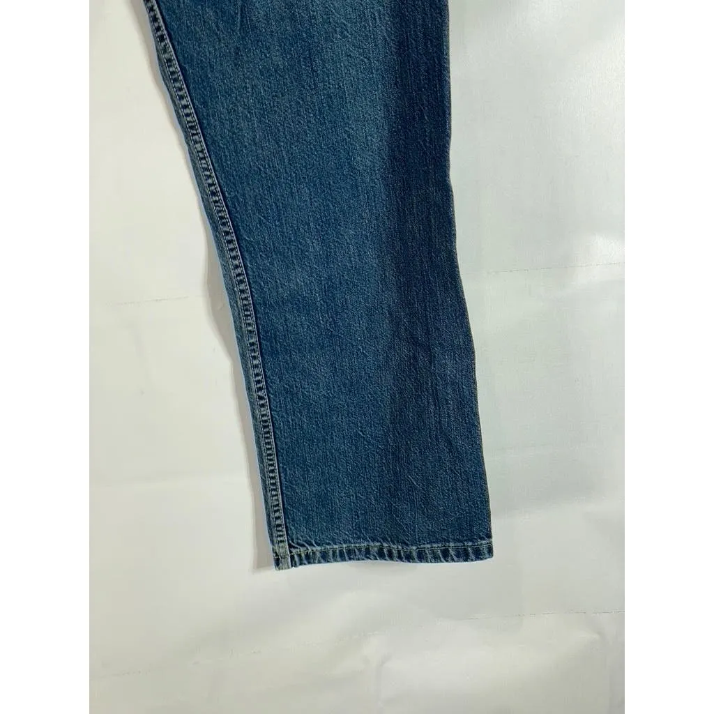 TASSO ELBA Men's Blue Vintage Classic Straight-Leg Five-Pocket Jeans SZ 33X30