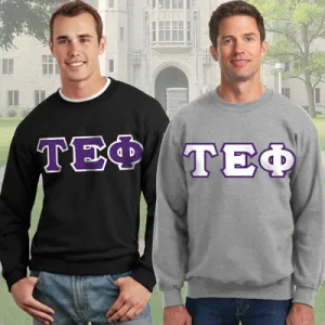 Tau Epsilon Phi 9oz. Crewneck Sweatshirt, 2-Pack Bundle Deal - G120 - TWILL