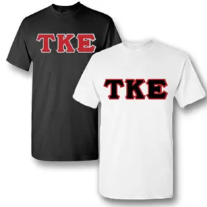 Tau Kappa Epsilon Lettered T-Shirt, 2-Pack Bundle Deal - TWILL
