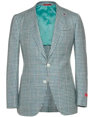 Teal and Cream Check with Windowpane Sportcoat