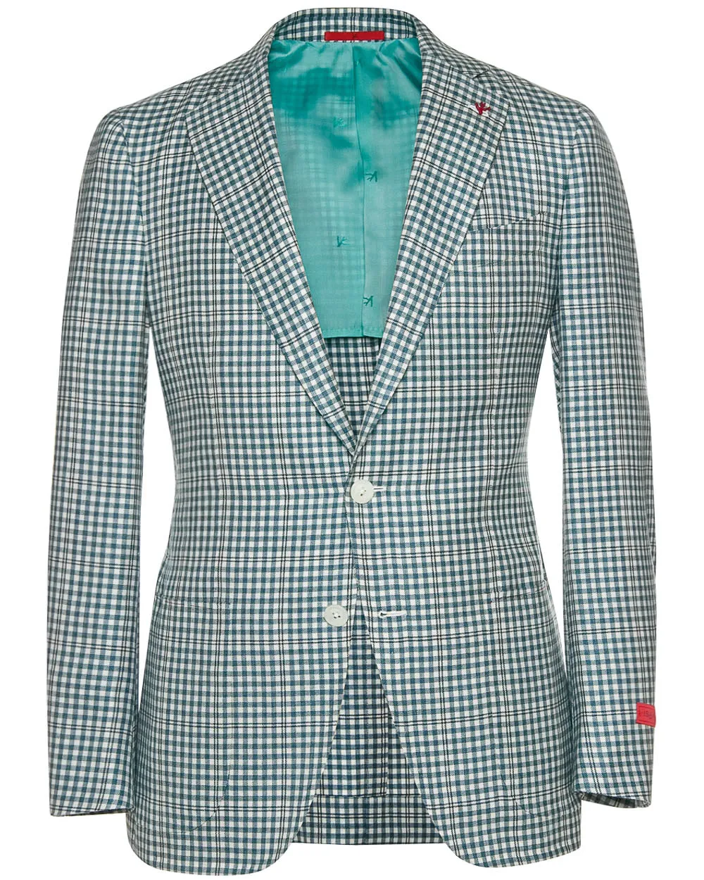 Teal and Cream Check with Windowpane Sportcoat