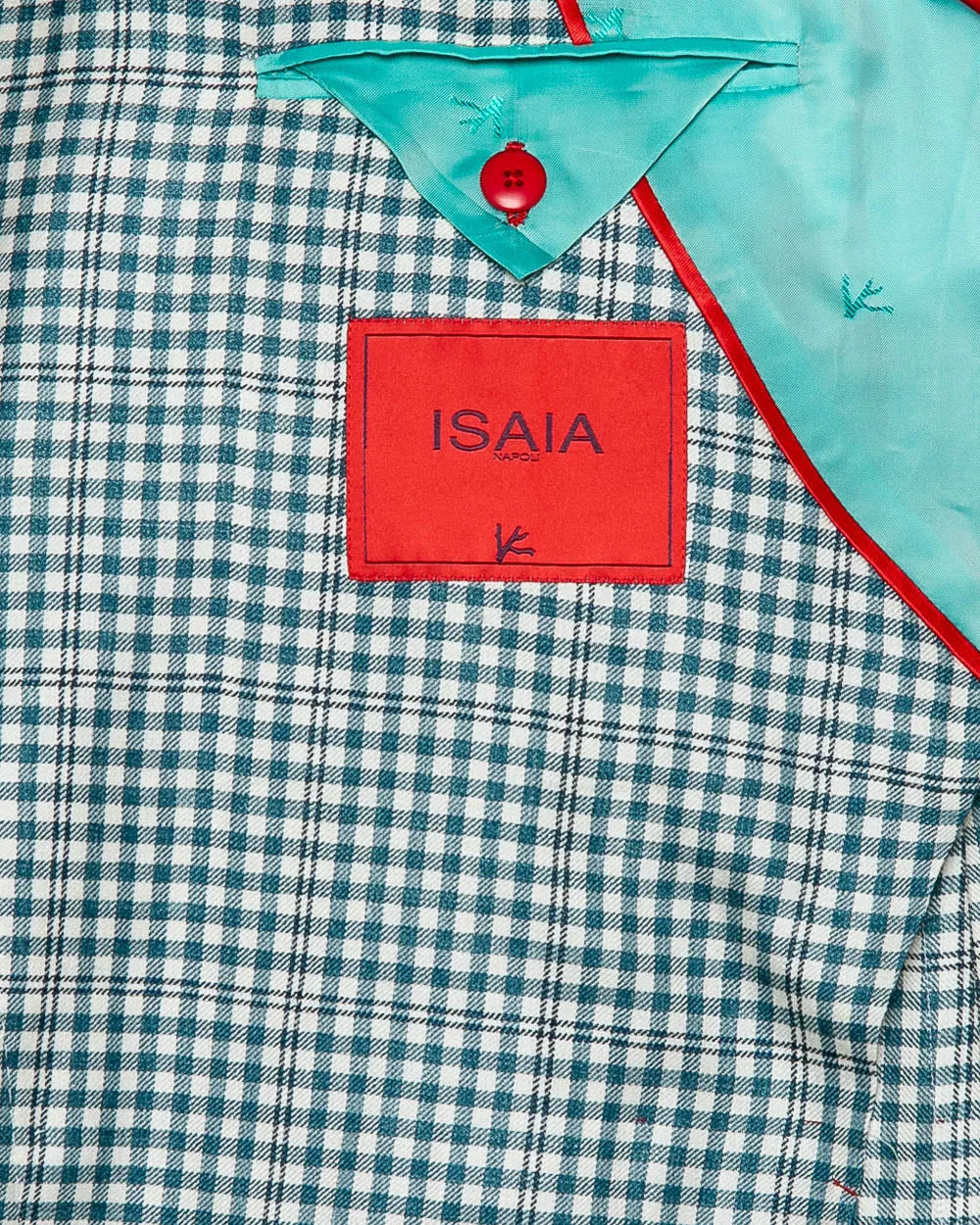 Teal and Cream Check with Windowpane Sportcoat