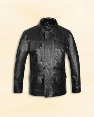 Terminator Genisys Black Leather Jacket