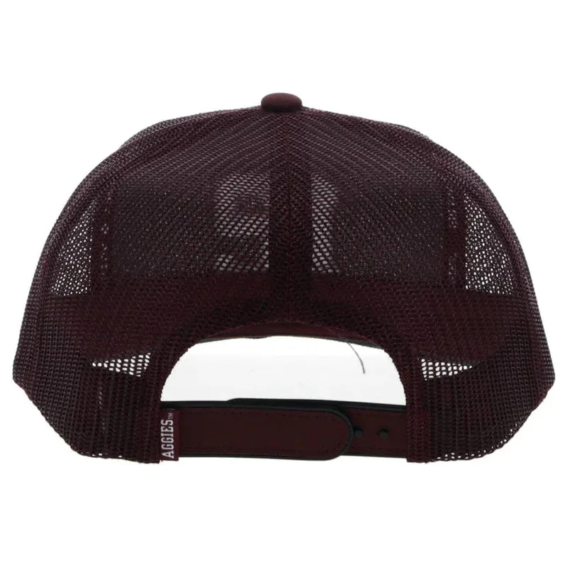 TEXAS A & M Hat Maroon with Grey & White 12 Logo