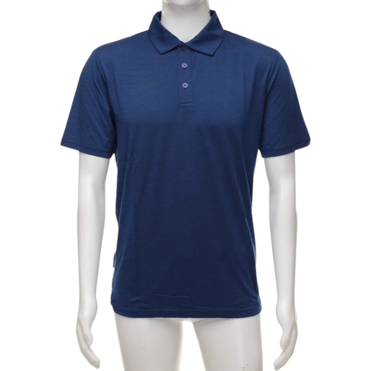 The Merino Polo - Men's Polo Shirt - Navy Blue (Light)