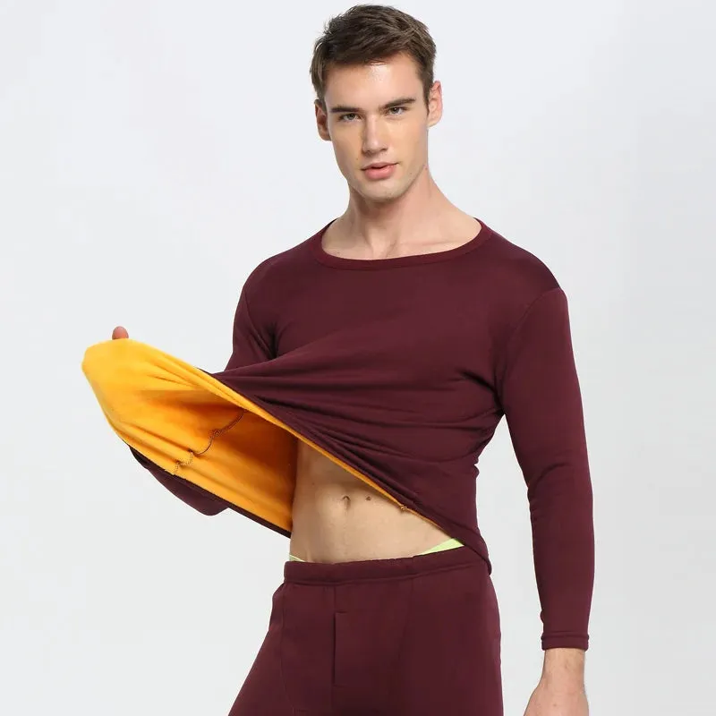 Thermal Underwear men Winter Women Long Johns sets fleece keep warm in cold weather size L to 6XL