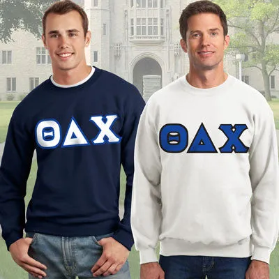 Theta Delta Chi 9oz Crewneck Sweatshirt, 2-Pack Bundle Deal - G500 - TWILL