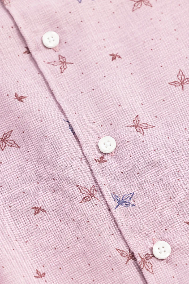 Three Leaf Clover Pink Linen Shirt