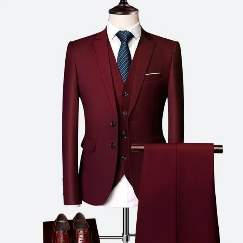 Three Piece Formal Business Men's Suits