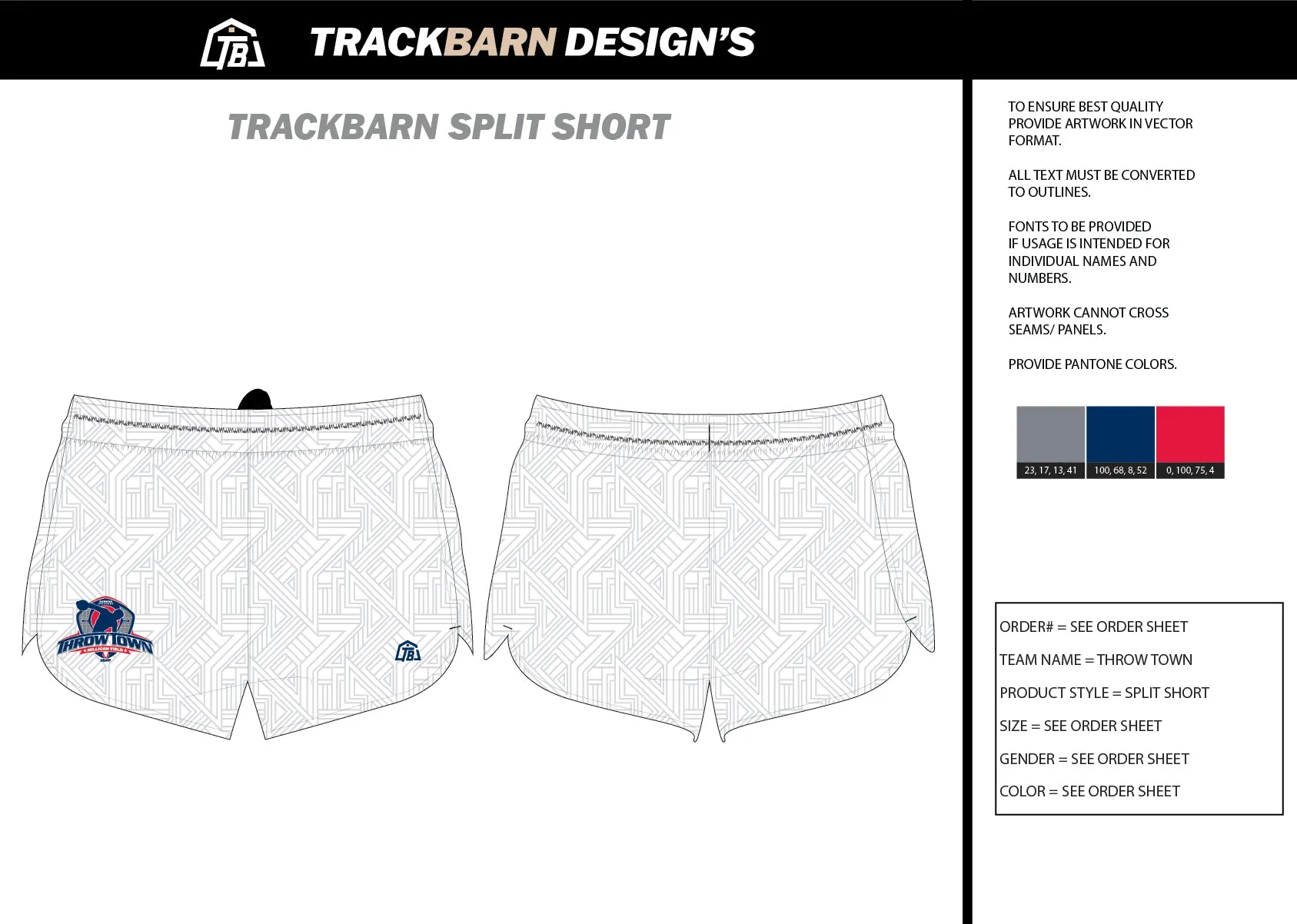 Throw-Town- Mens Split Track Short