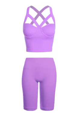 Tight and Right Ribbed Bike Shorts Set