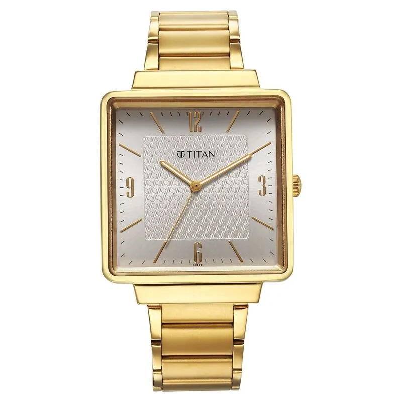 Titan Karishma Silver Dial Watch for Men, 10005YM02