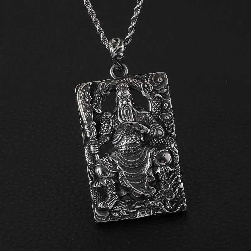 Titanium Steel Domineering Martial Fortune Men's Pendant - Retro Ethnic Style
