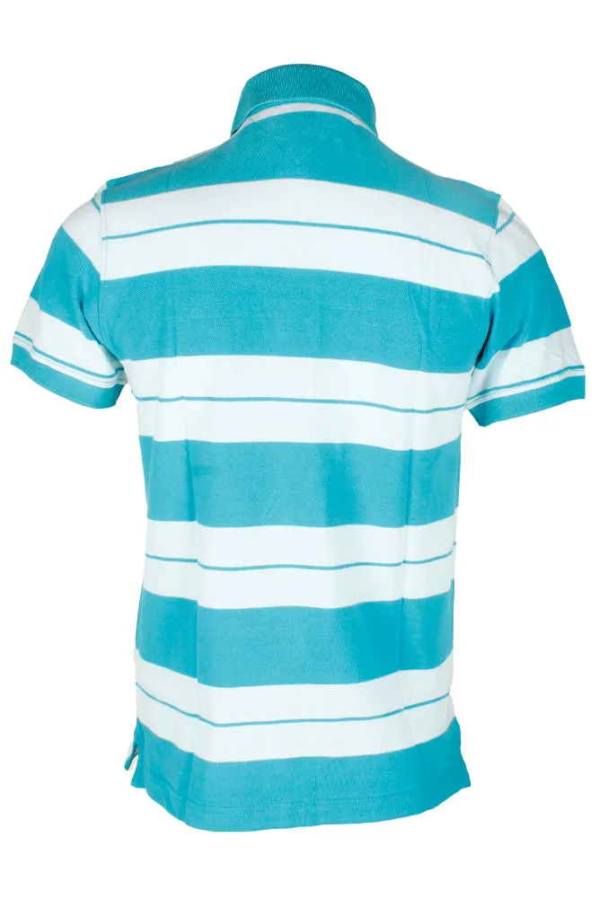 Tommy Hilfiger Men's Short Sleeve Striped Custom Fit Mesh Polo Shirt
