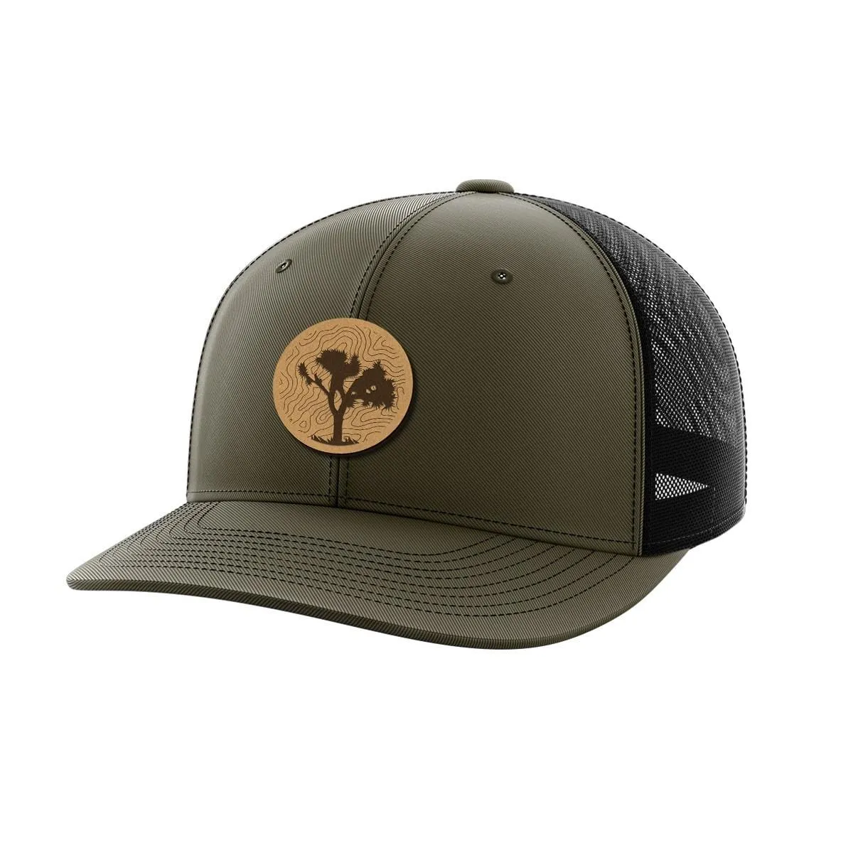 Topo Tree Leather Patch Hat