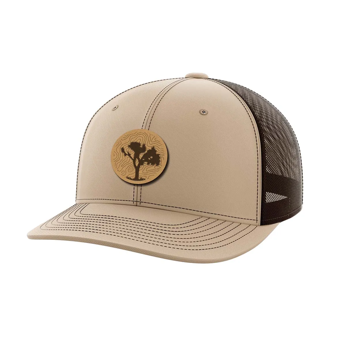 Topo Tree Leather Patch Hat