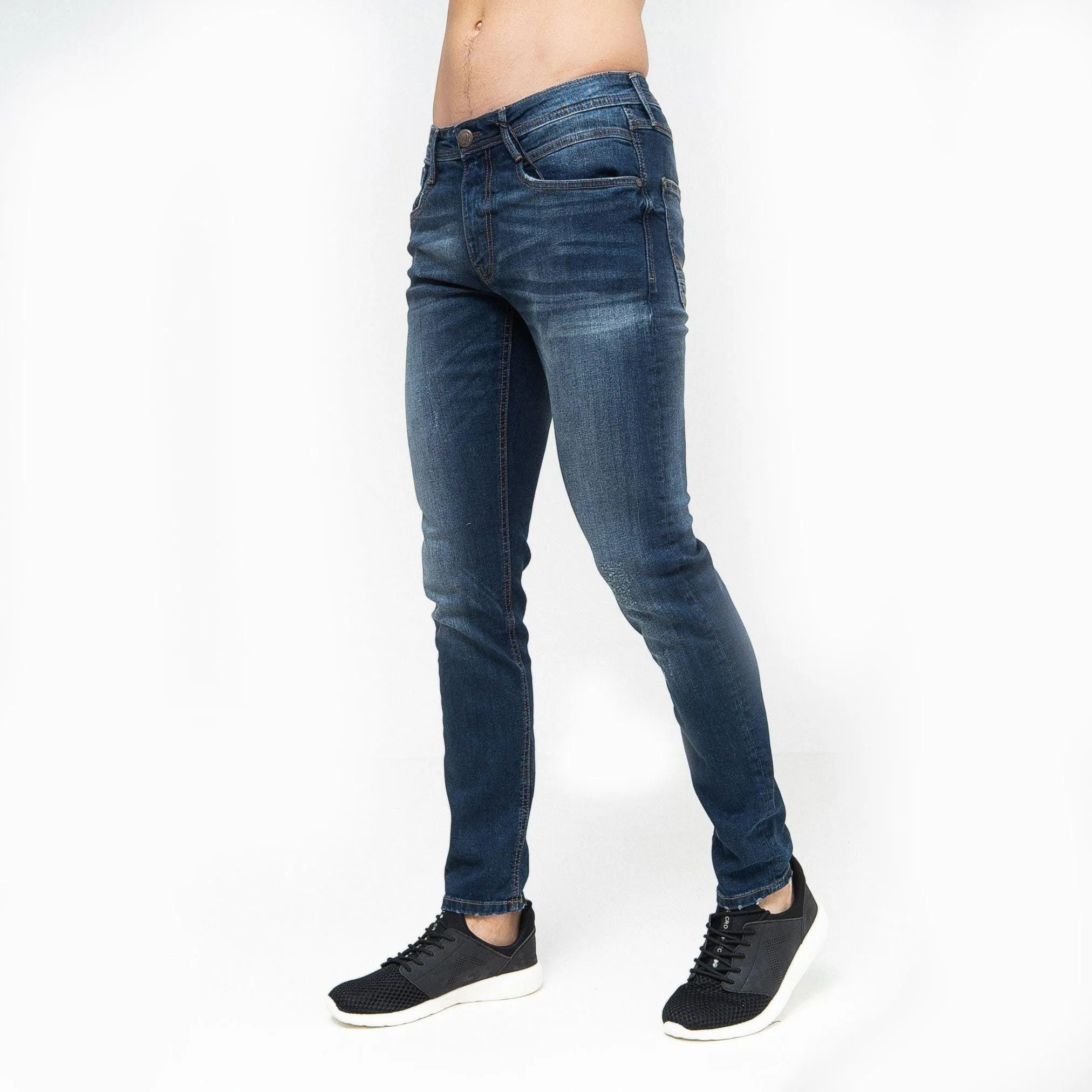 Tranfold Slim Fit Jeans Twin Pack Grey/Tinted Blue