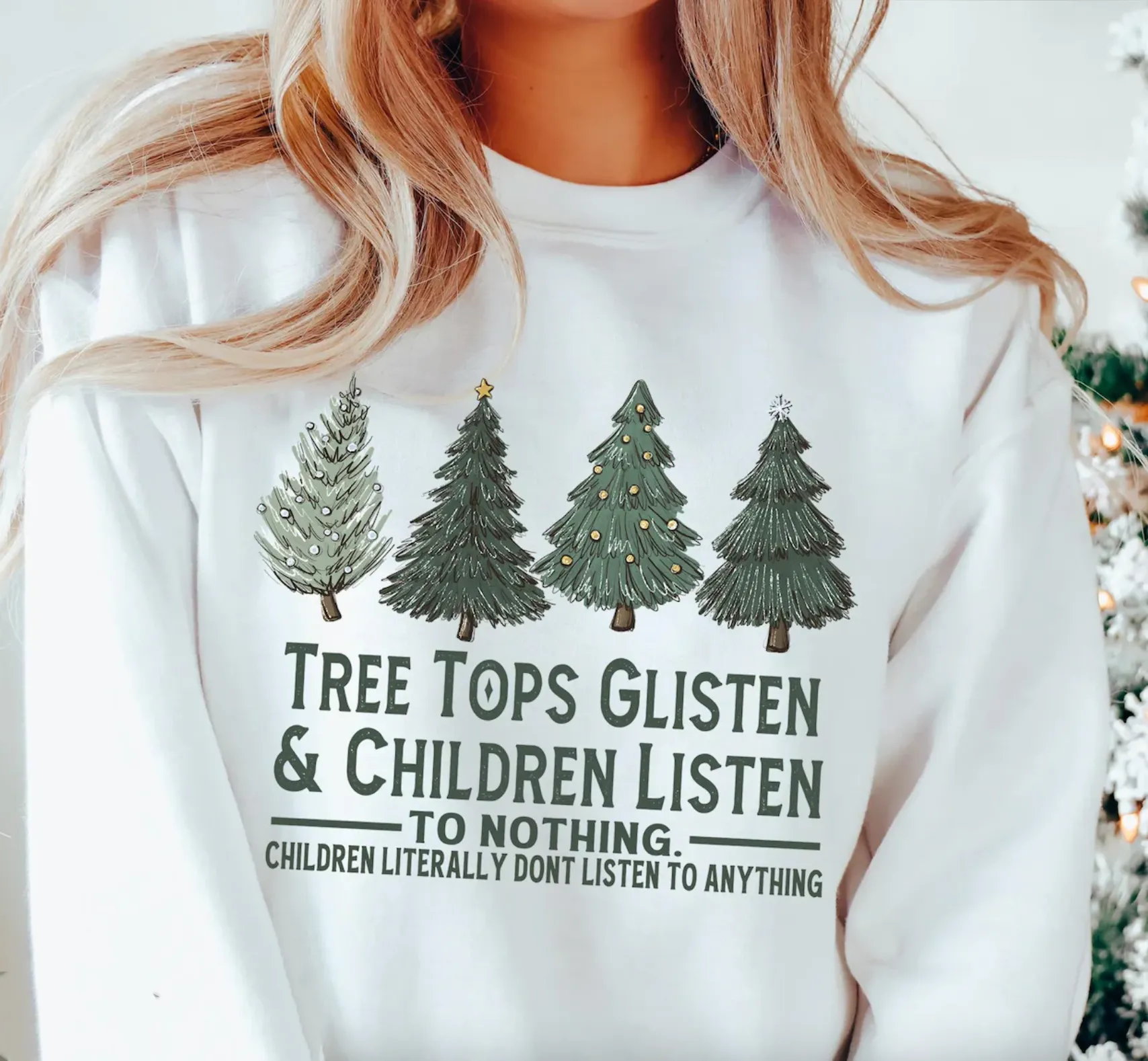 Tree Tops Glisten Pullover