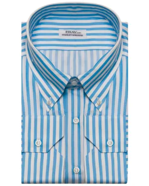 Turquoise Stripe Dress Shirt