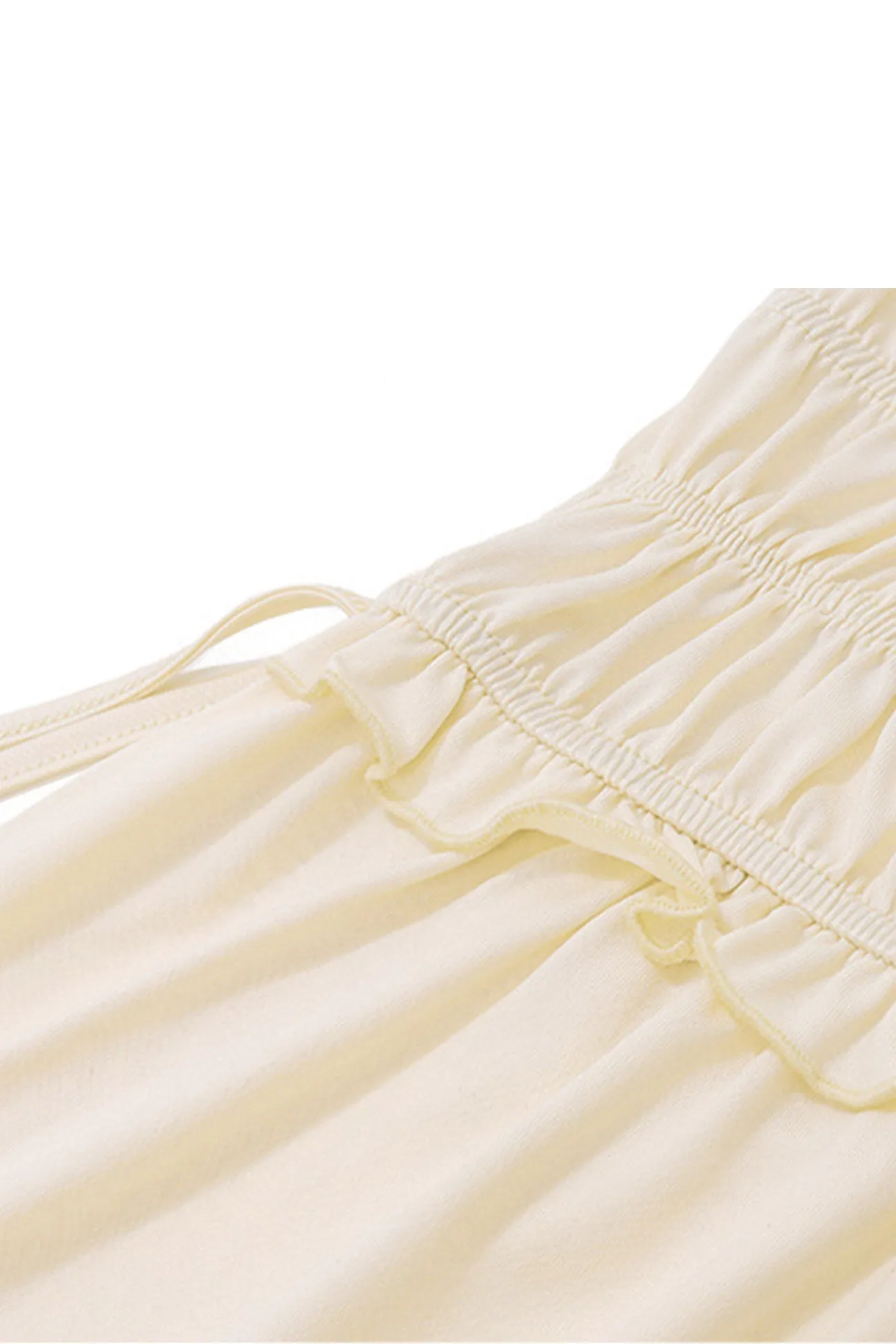 Twisted Crop Top Ruched Tiered Skirt Suits