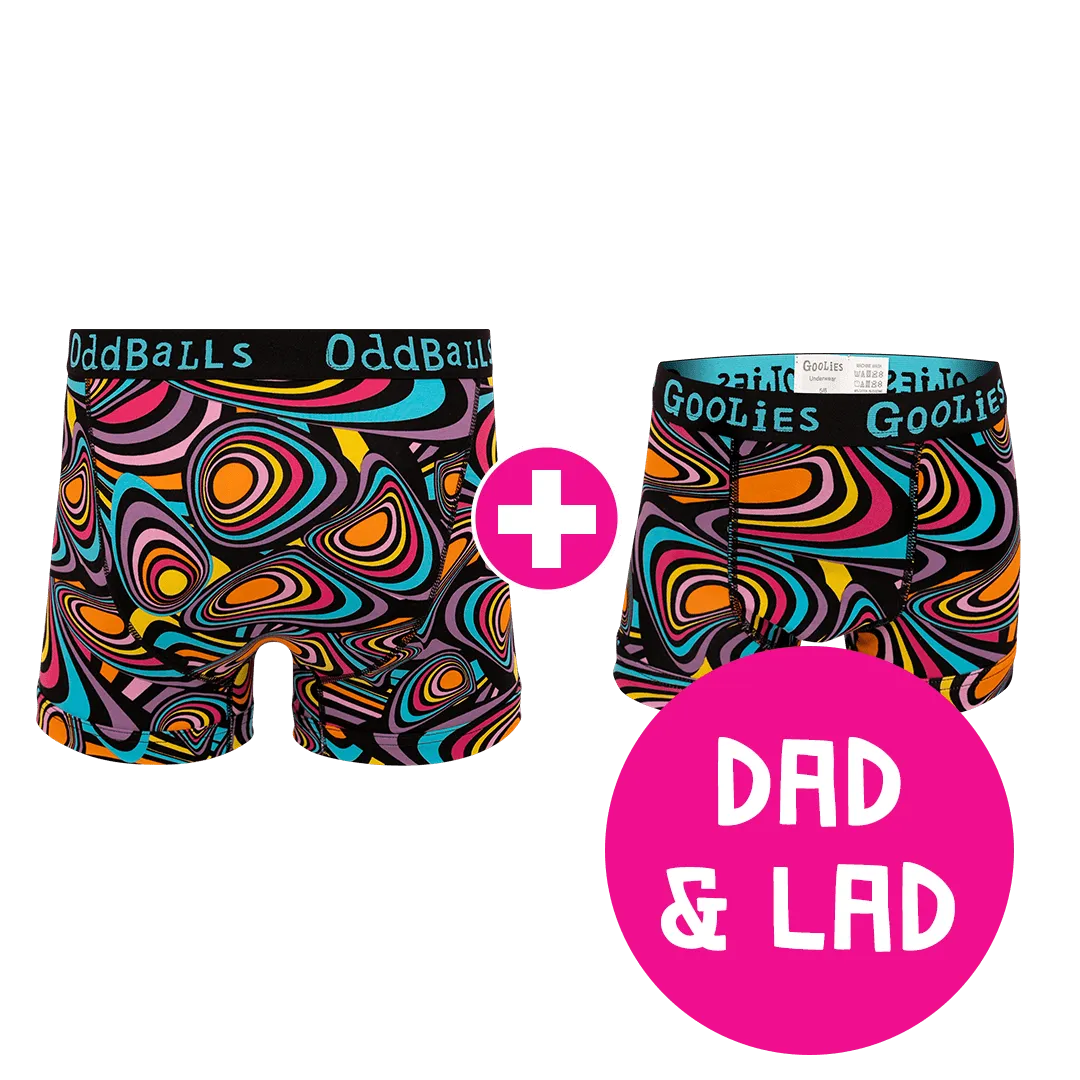 UFO Dad & Lad Bundle - Mens Boxer Shorts & Kids Boxer Shorts Bundle