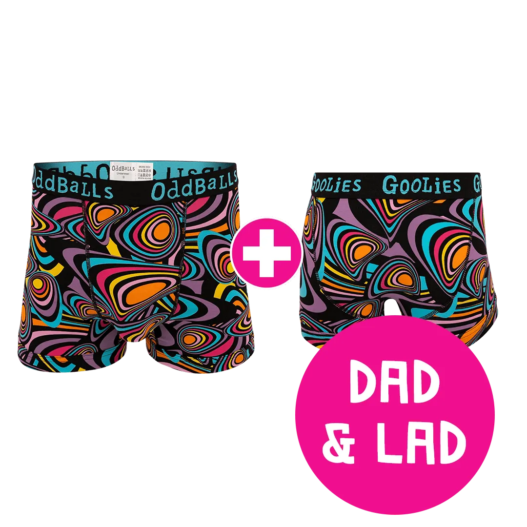 UFO Dad & Lad Bundle - Mens Boxer Shorts & Kids Boxer Shorts Bundle