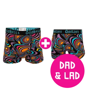UFO Dad & Lad Bundle - Mens Boxer Shorts & Kids Boxer Shorts Bundle