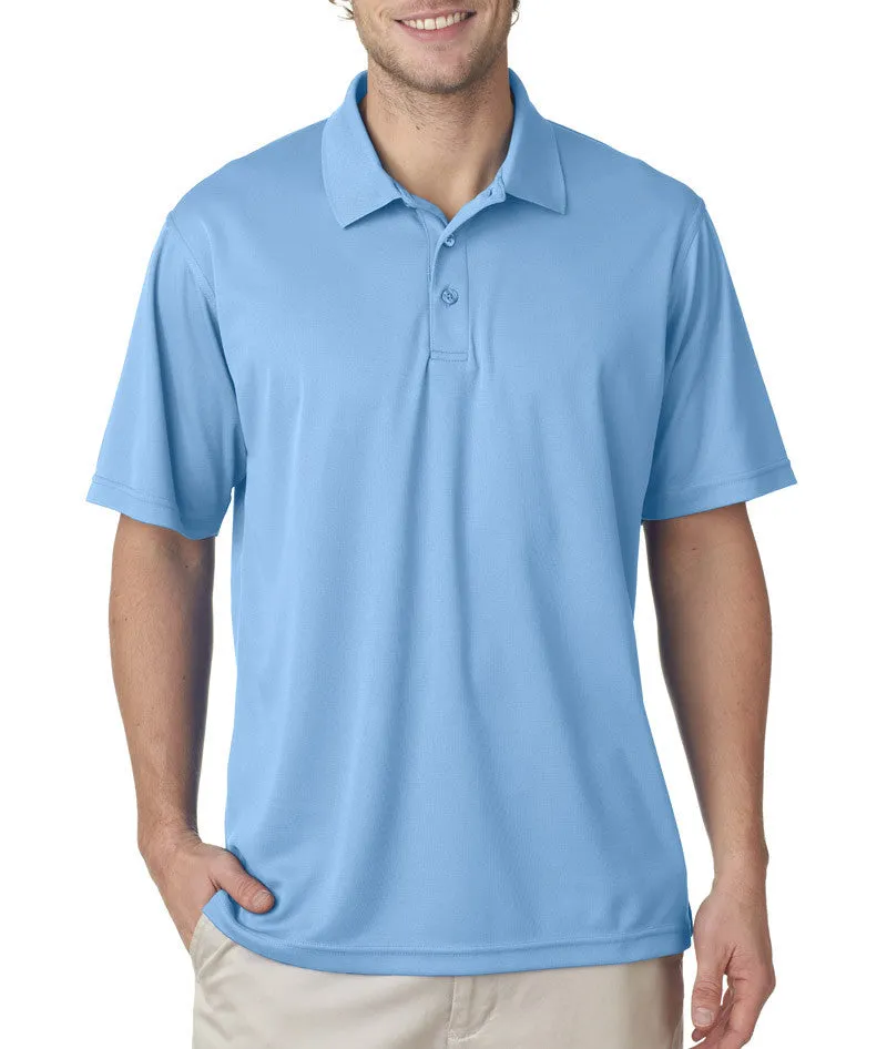 ultraclub men's cool & dry mesh pique polo - columbia blue (6xl)