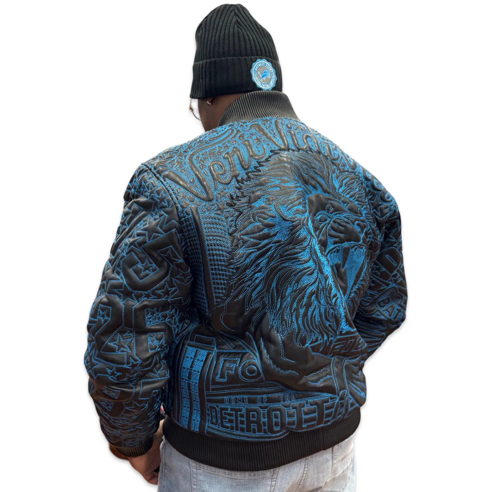 Unchained Embroidered Leather Jacket