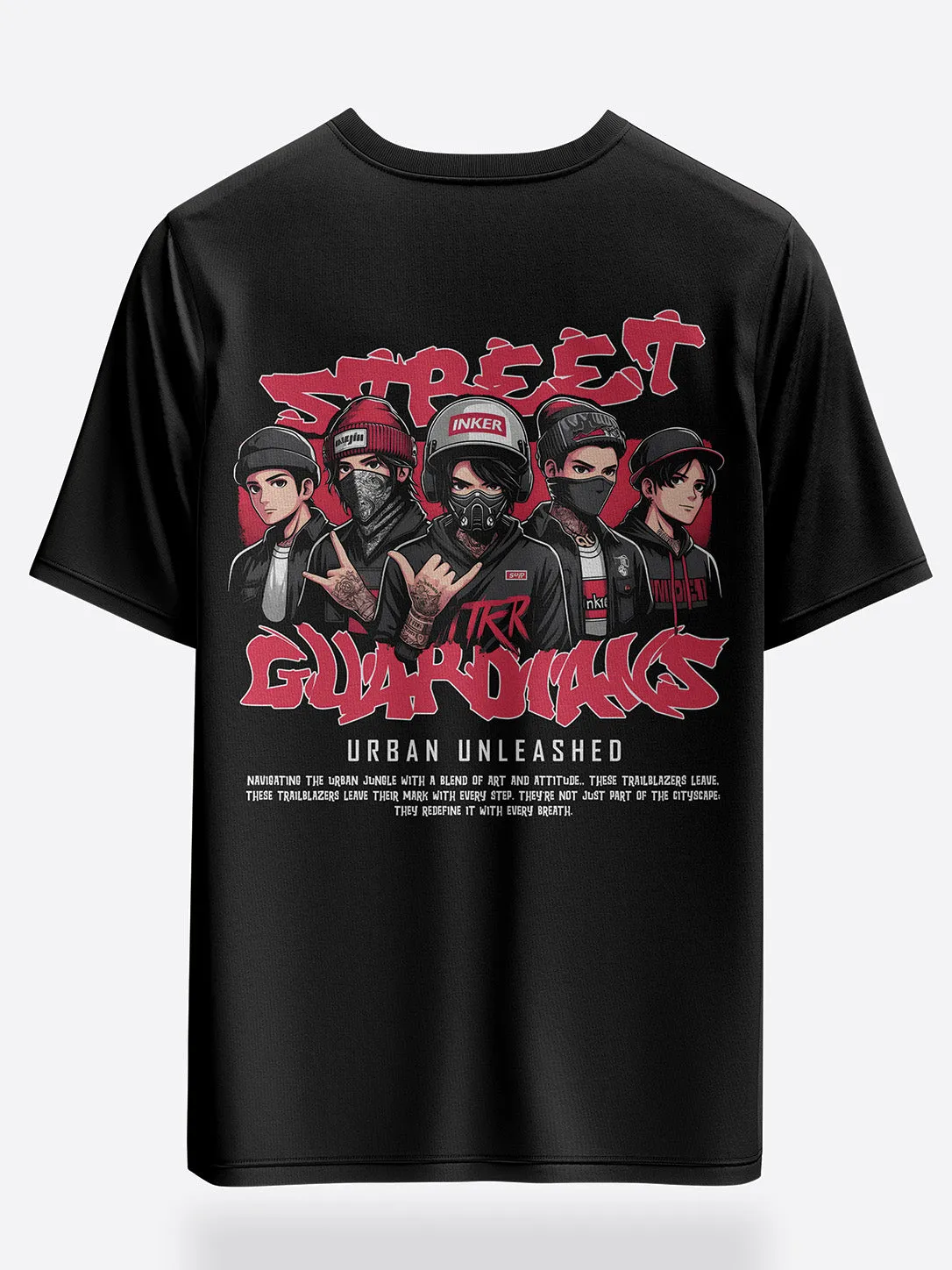Unisex Oversized Graphic Tees Street Guardians T-Shirt