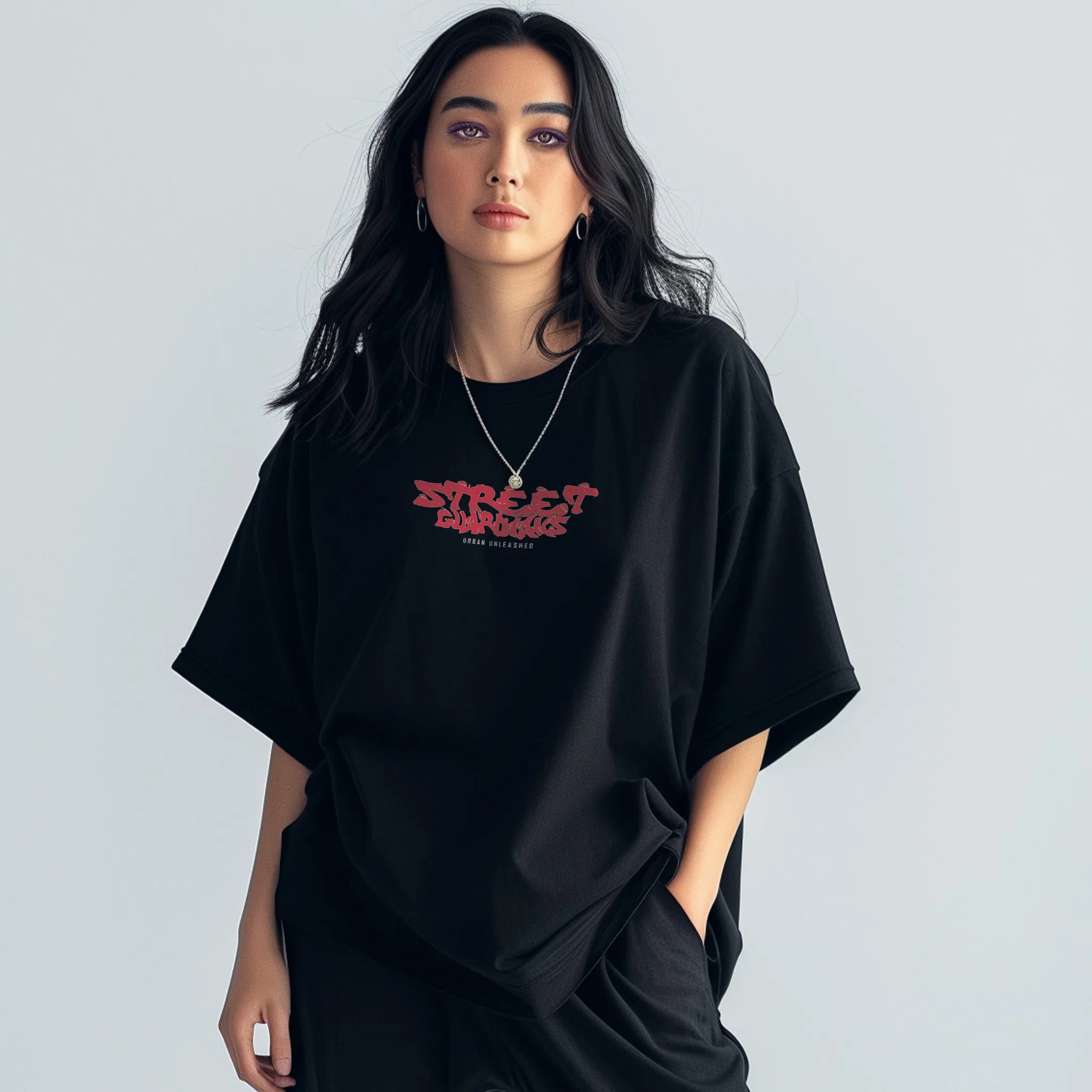 Unisex Oversized Graphic Tees Street Guardians T-Shirt