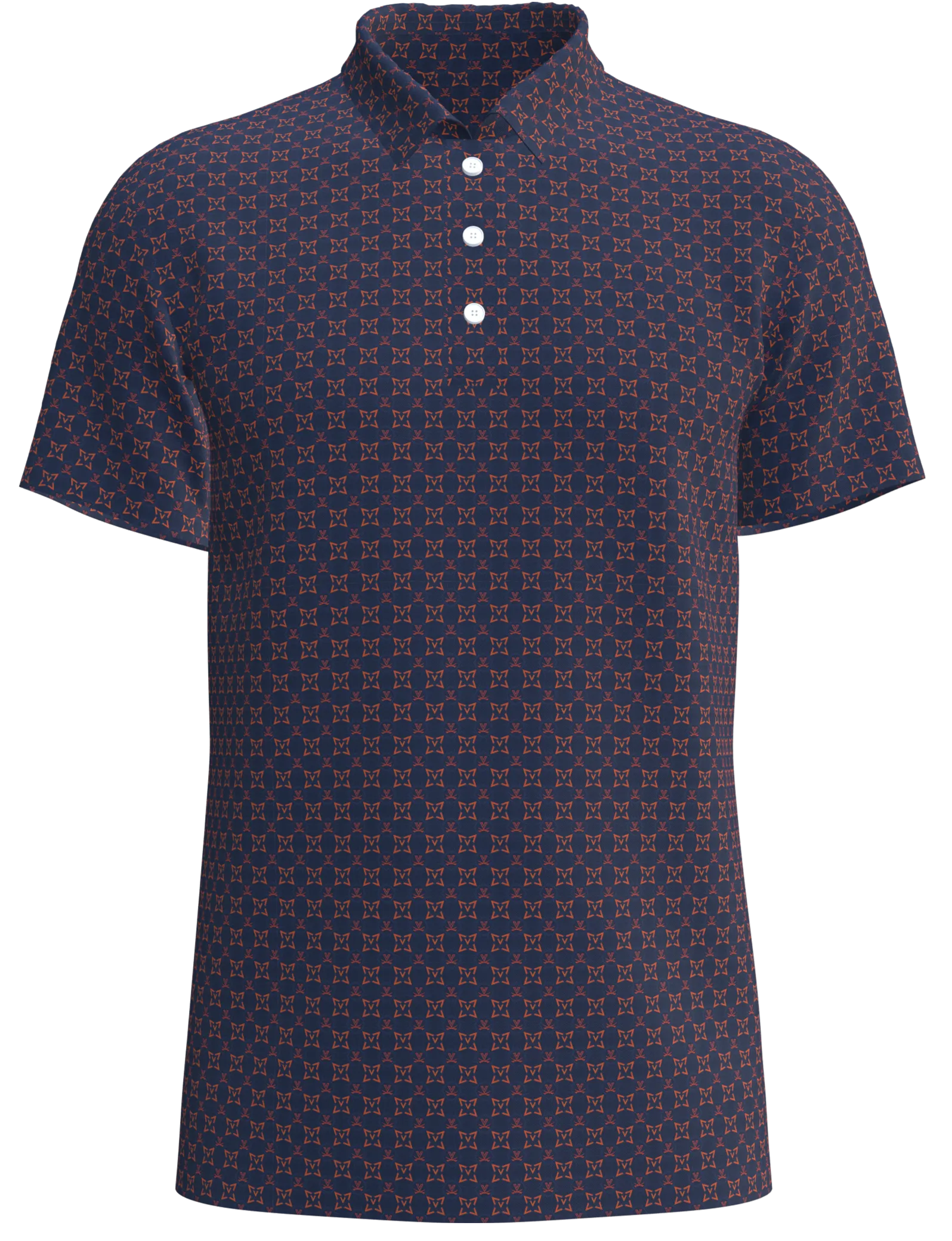 University of Virginia Print Men's Golf Shirt - UVA2B