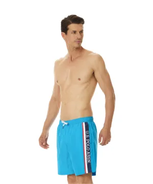 US POLO MENS BEACH BOXER SHORTS WITH U.S. POLO ASSN PRINT.