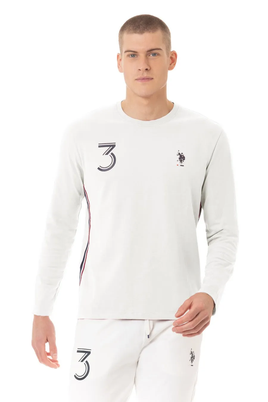 US POLO MENS LONG-SLEEVE COTTON SHIRT