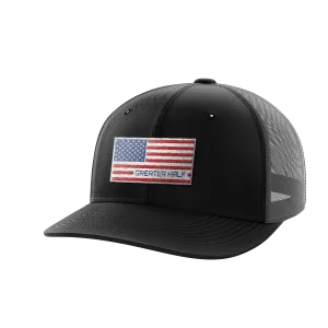 USA Flag Woven Patch Hat