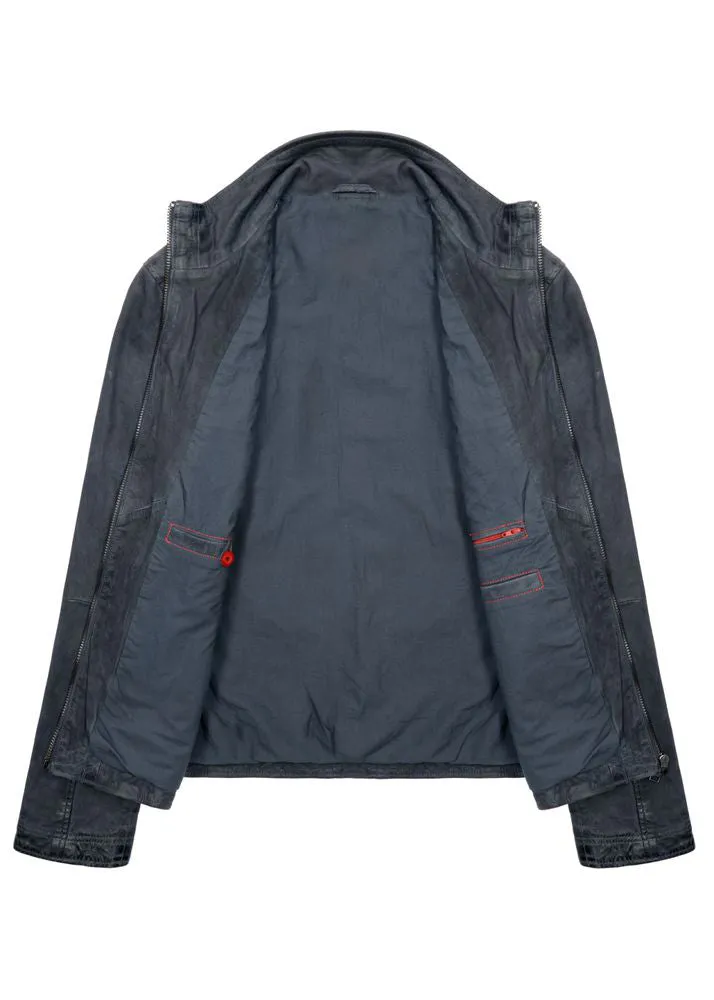 Used Look Leather Jacket for Men's by TJS