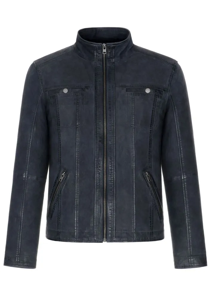 Used Look Leather Jacket for Men's by TJS