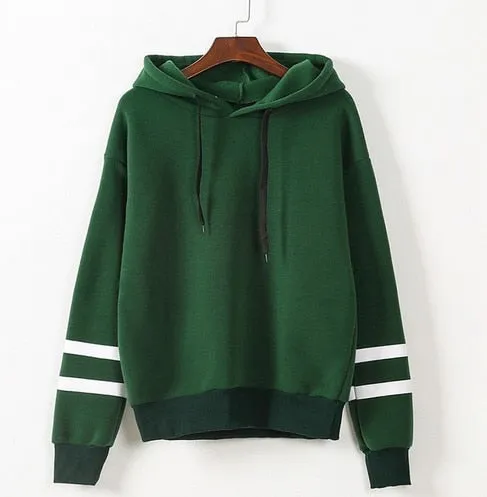 VenusFox Autumn Women Casual Long Sleeve Hooded Pullover Sweatshirts
