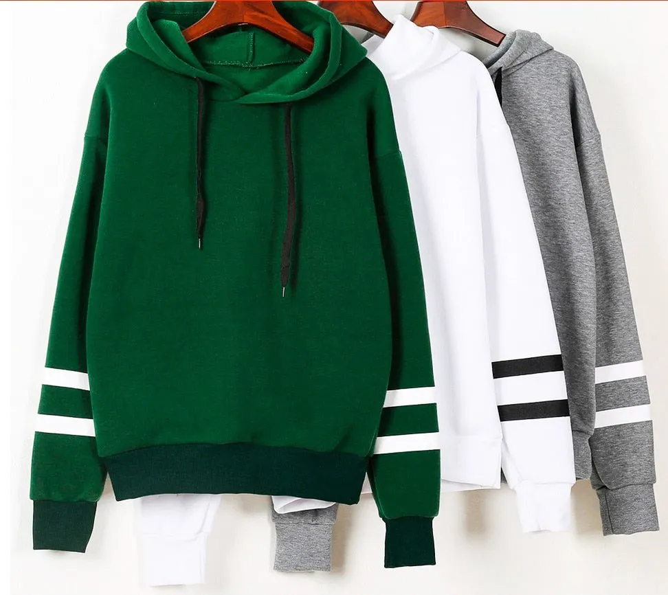 VenusFox Autumn Women Casual Long Sleeve Hooded Pullover Sweatshirts