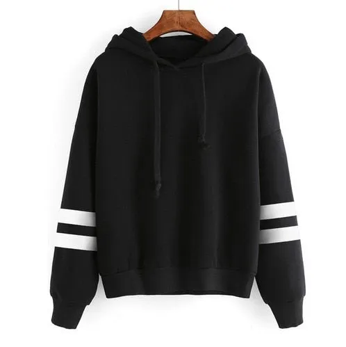 VenusFox Autumn Women Casual Long Sleeve Hooded Pullover Sweatshirts