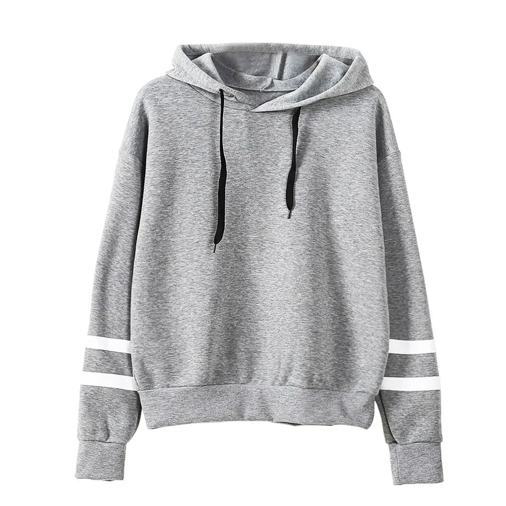 VenusFox Autumn Women Casual Long Sleeve Hooded Pullover Sweatshirts