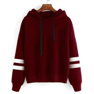 VenusFox Autumn Women Casual Long Sleeve Hooded Pullover Sweatshirts
