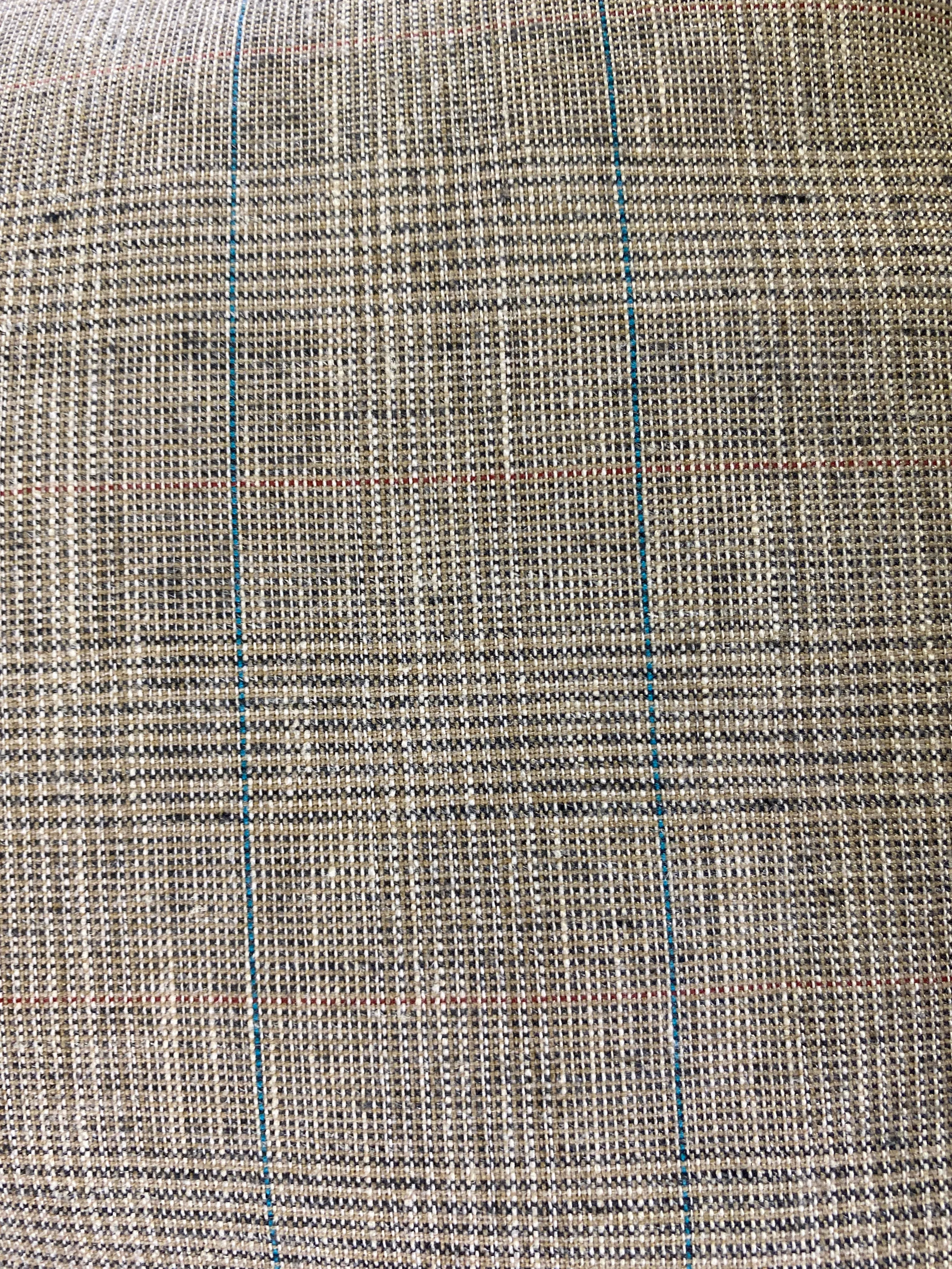 Vintage 1980s Grey/ Beige/ Blue Glen Plaid 2-Piece Men's Suit, Imperial by Haggar, 40