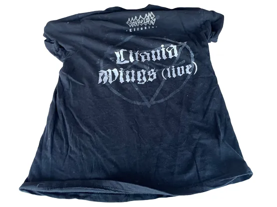 Vintage Black Litania graphics men's short sleeve tees in S| L26 W18| SKU 4464